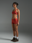 Stripe Foldover Hot Shorts Rouge/Bittersweet
