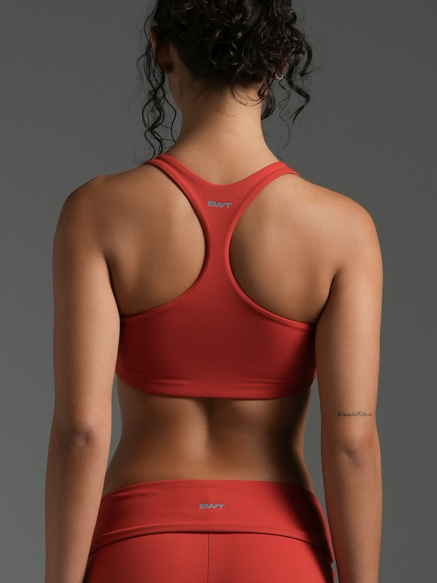 FLX Stripe Racer Back Bra Rouge/Bittersweet