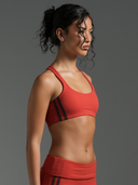 FLX Stripe Racer Back Bra Rouge/Bittersweet