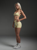 FLX Invisible Scrunch Shorts 4" Vanilla