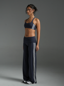 FLX Foldover Stripe Wide Leg Bottoms Stellar/White