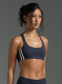 FLX Stripe Racer Back Bra Stellar/White