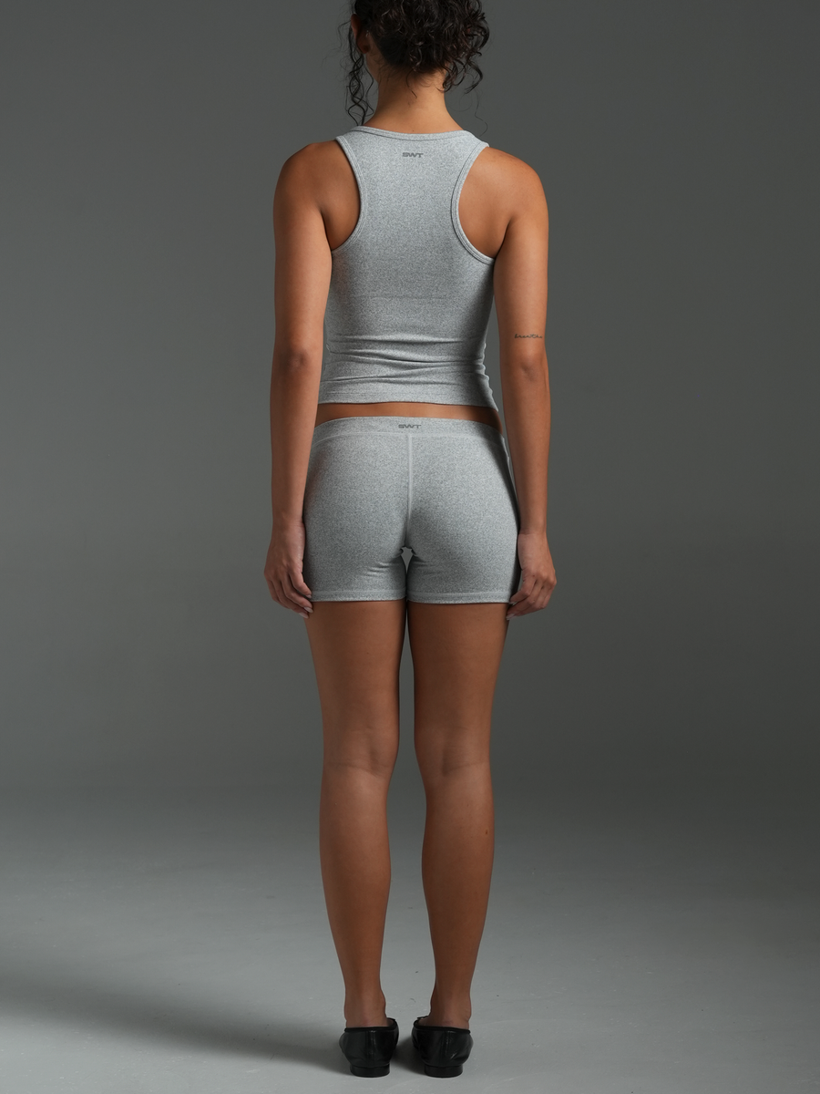 Micro Shorts Grey Marle/White