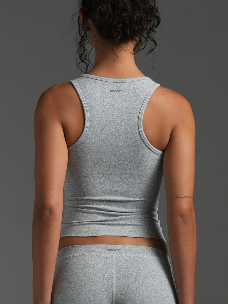 Active Tank Grey Marle/White