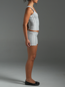 Micro Shorts Grey Marle/White