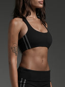 FLX Stripe Racer Back Bra Black/Grey