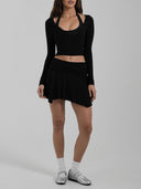Asymmetrical Skort Black