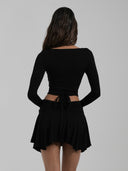 Asymmetrical Skort Black