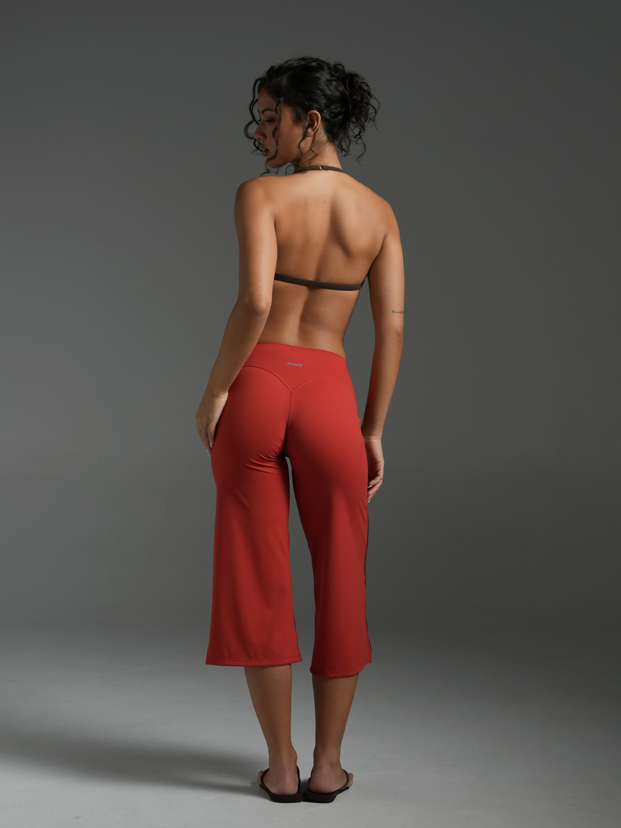 FLX Stripe Wide Leg Capris Rouge/Bittersweet