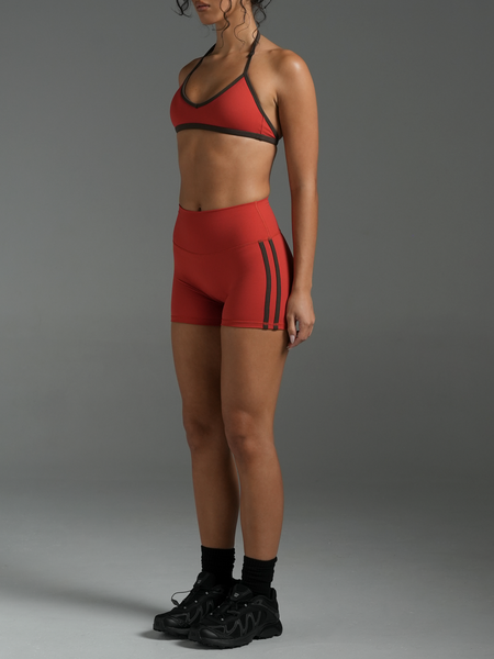 Rouge/Bittersweet FLX Stripe Invisible Scrunch Shorts 4