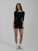 3/4 Sleeve Top Black