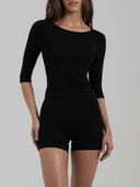 3/4 Sleeve Top Black