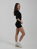 3/4 Sleeve Top Black