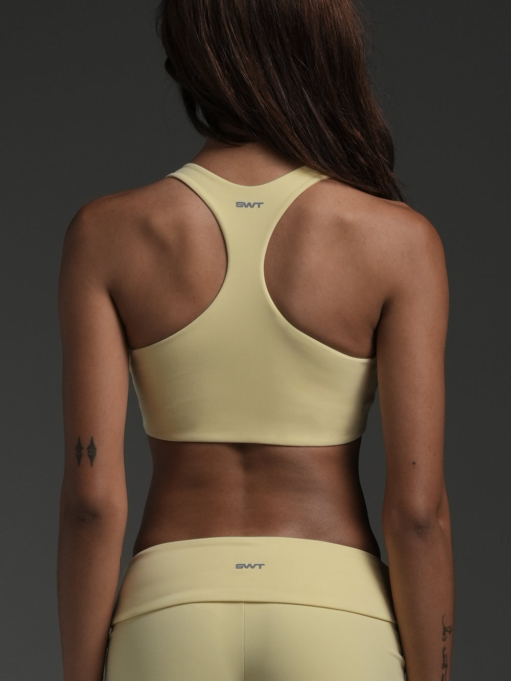 FLX Stripe Racer Back Bra Vanilla/Chocolate