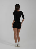 3/4 Sleeve Top Black