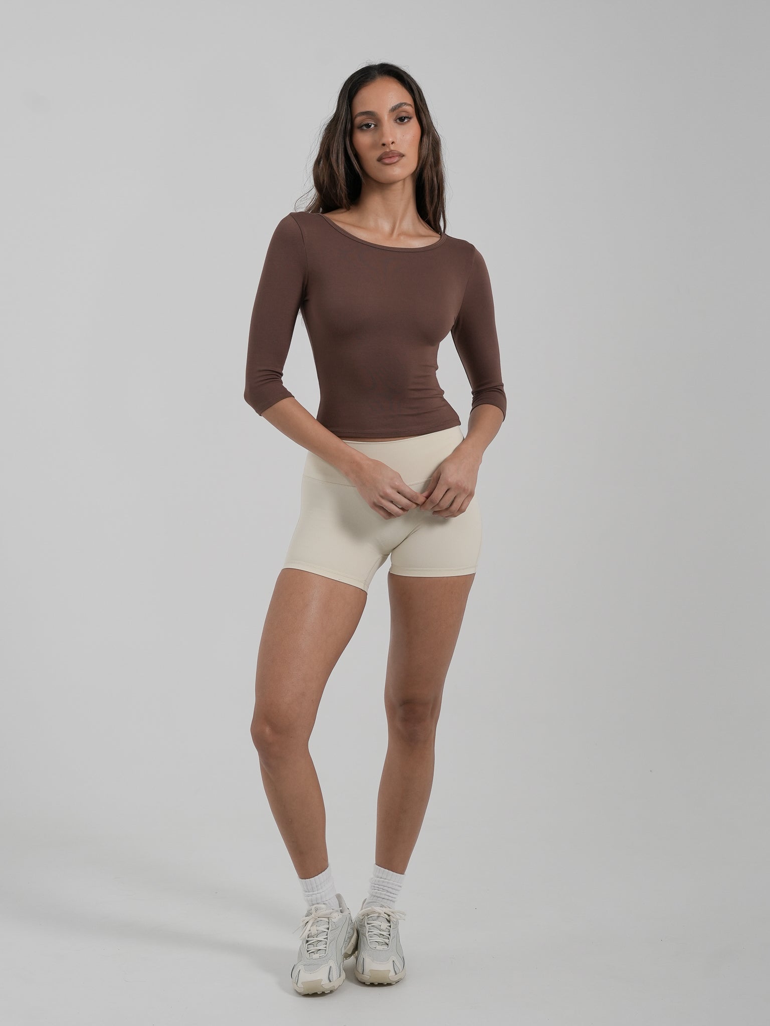 Coffee 3/4 Sleeve Top | SWT Active