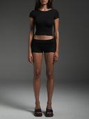 Foldover Shorts Black