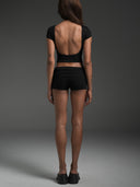 Foldover Shorts Black