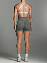 V-Scrunch Seamless Shorts Grey