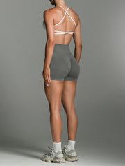 V-Scrunch Seamless Shorts Grey