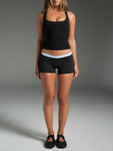 FLX Micro Shorts Black/Dust Blue