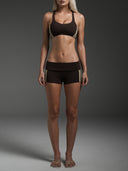 Stripe Foldover Hot Shorts Chocolate/Vanilla 