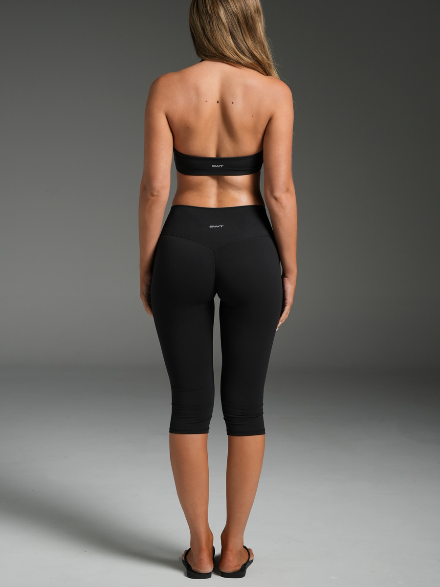 FLX Bustier Halter Bra Black