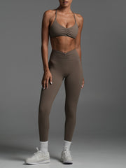 Base Ruche Leggings Mocha