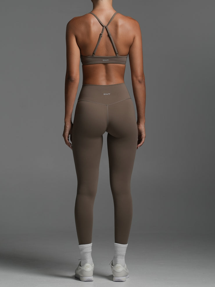 Base Ruche Leggings Mocha