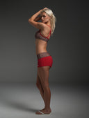 Foldover Hot Shorts Leopard/Chilli