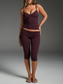 FLX Low Waist Capris Dark Cherry