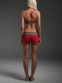 Foldover Hot Shorts Leopard/Chilli