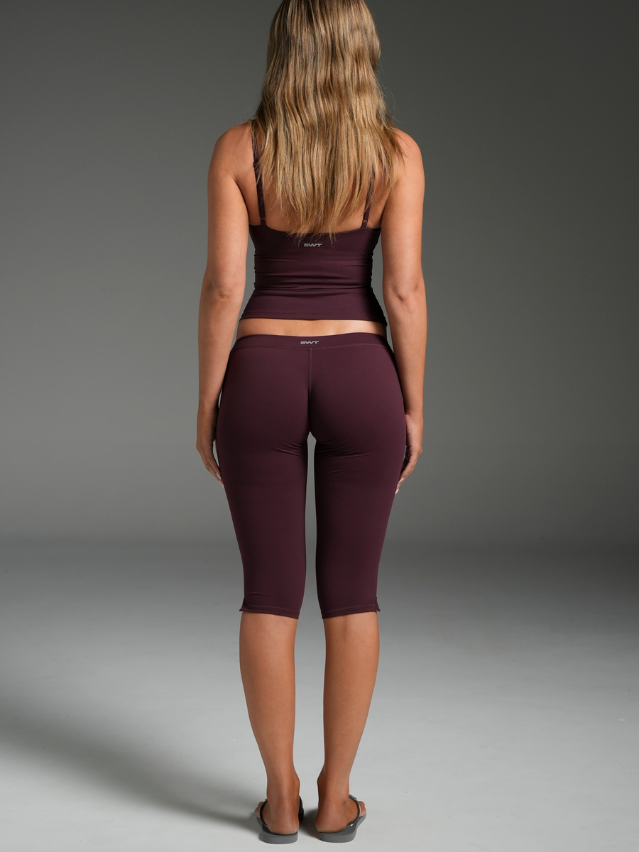 FLX Low Waist Capris Dark Cherry