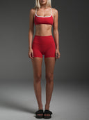 FLX Invisible Scrunch Shorts 4" Chilli