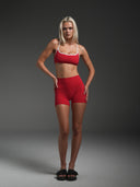 FLX Invisible Scrunch Shorts 4" Chilli