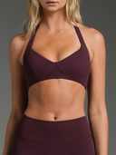 FLX Bustier Halter Bra Dark Cherry