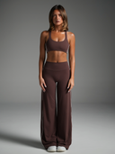 FLX Piping Wide Leg Bottoms Oak/White