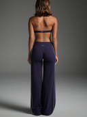 FLX Piping Wide Leg Bottoms Cobalt/White