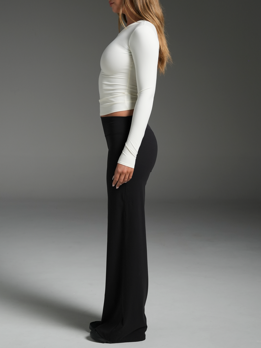 FLX Fitted V-Neck Long Sleeve Ivory
