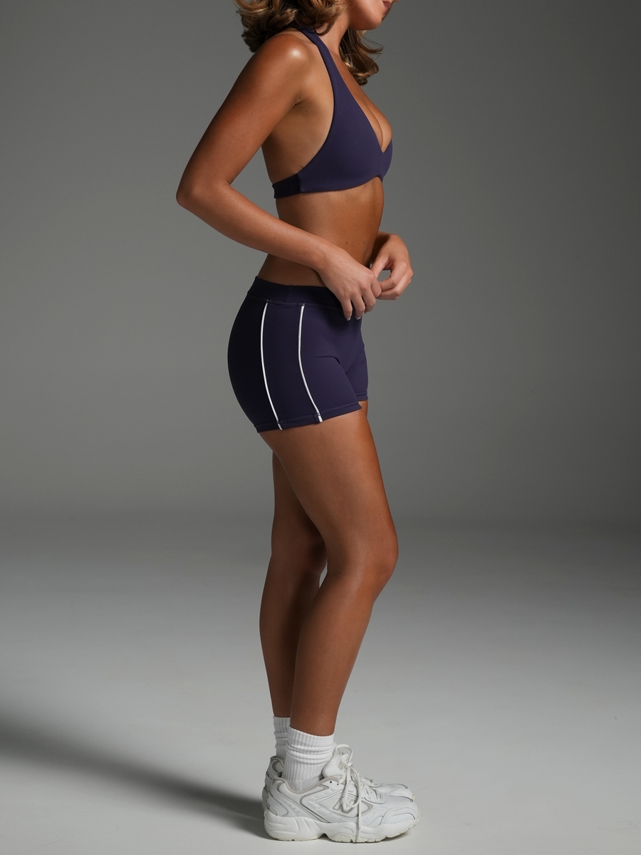 FLX Piping Micro Shorts Cobalt/White