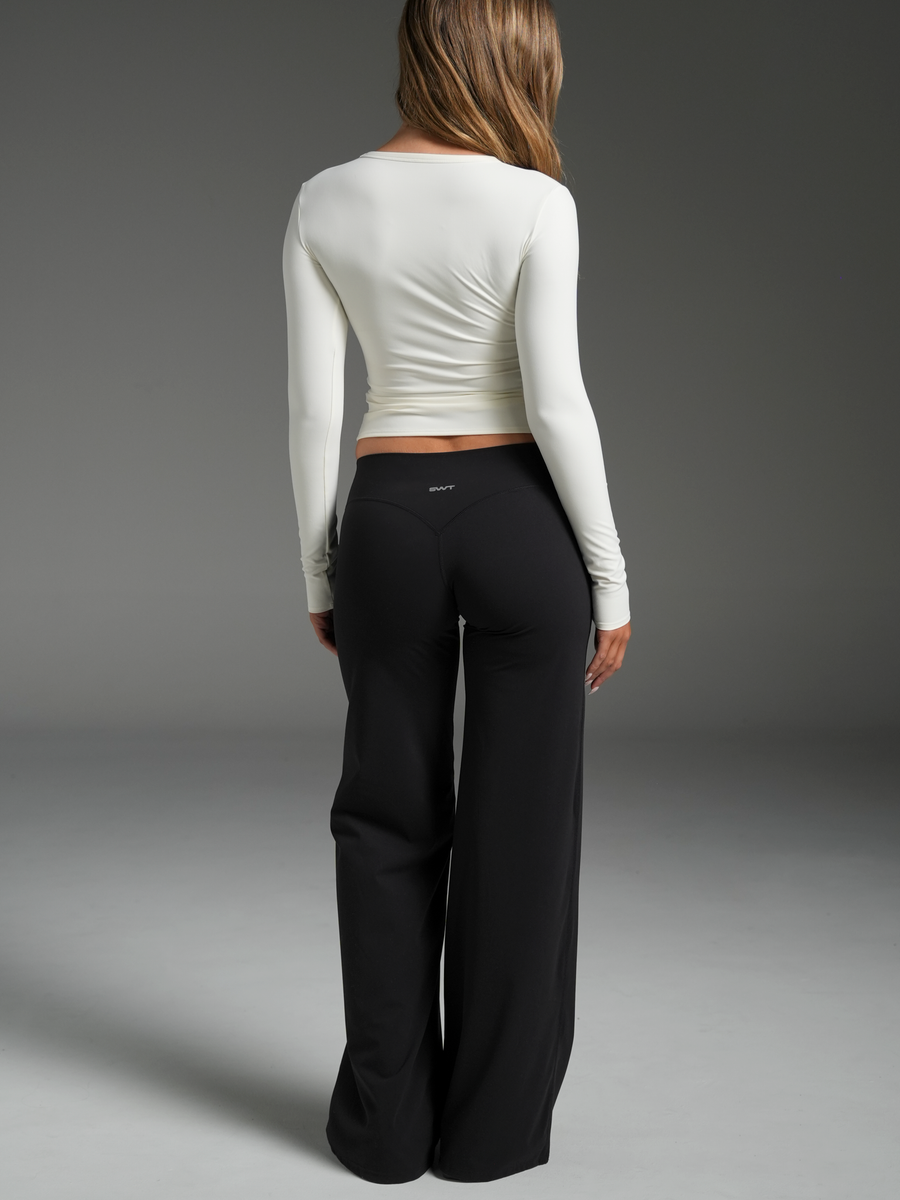 FLX Fitted V-Neck Long Sleeve Ivory