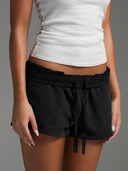 Fleece Shorts Washed Black