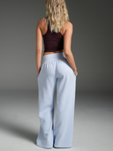Wide Leg Track Pants Dust Blue