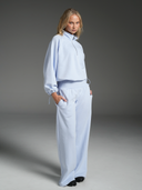 Wide Leg Track Pants Dust Blue