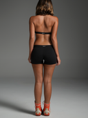 FLX Piping Micro Shorts Black/Red