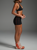 FLX Piping Micro Shorts Black/Red