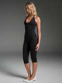 FLX Draped Layered Halter Tank Black