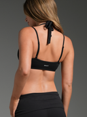 FLX Draped Layered Halter Bra Black