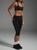 FLX Piping Racer Back Bra Black/White