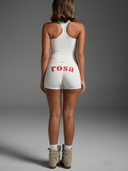 FLX Piping Racer Tank Ivory/Red